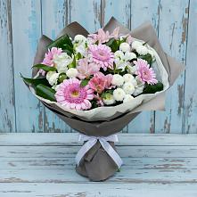 Букет цветов из:  Герберы, Альстромерии и Хризантемы #REPLACE_PRED# Аше