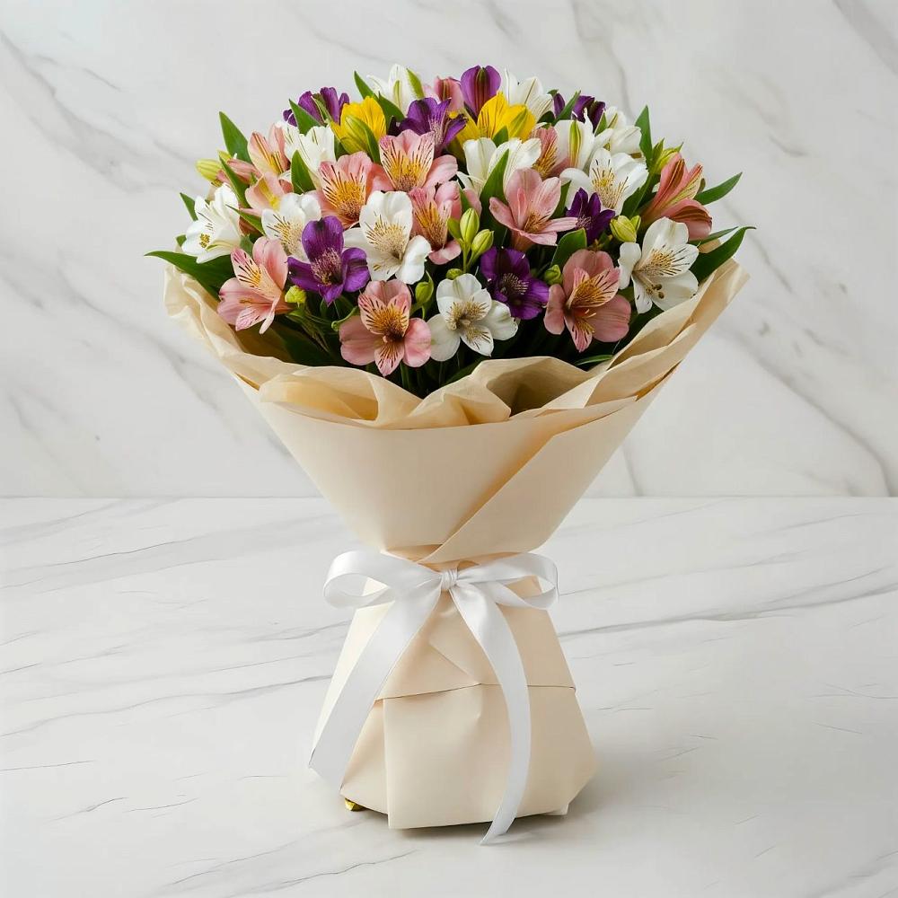 Букет цветов из: Альстромерии в Аше