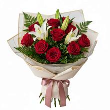 Букет цветов из:  Лилии и Розы #REPLACE_PRED# Аше