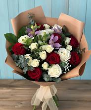 Букет цветов из:  Розы и Альстромерии #REPLACE_PRED# Аше