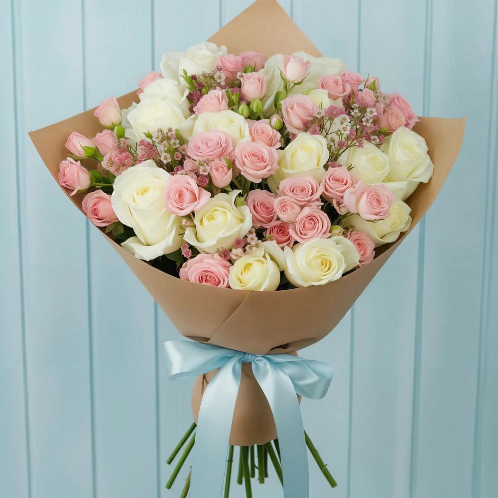 Букет цветов из: Розы в Аше