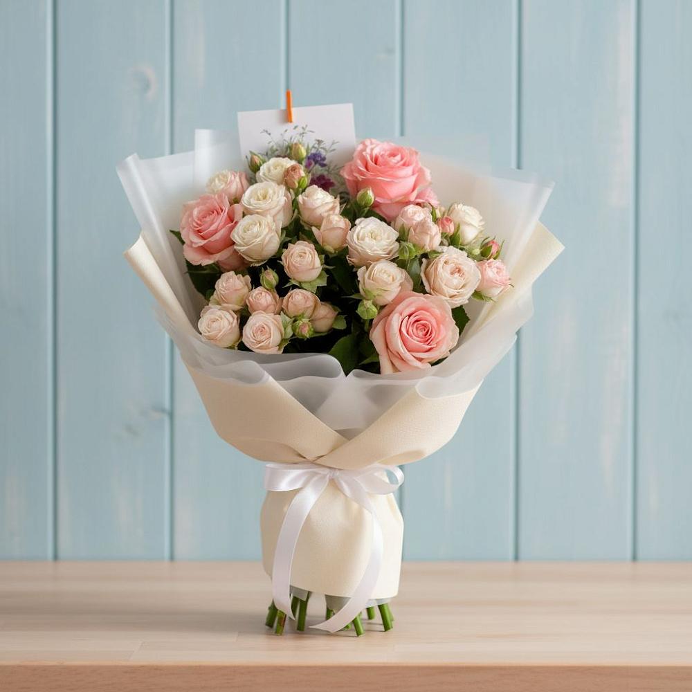 Букет цветов из: Розы в Аше