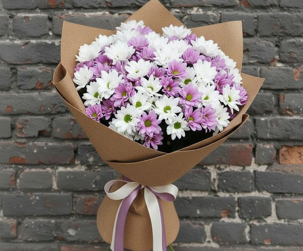 Букет цветов из: Хризантемы в Аше