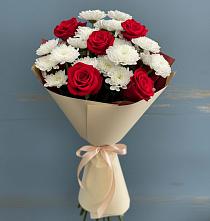 Букет цветов из:  Розы и Хризантемы #REPLACE_PRED# Аше