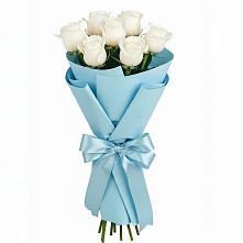 Букет 7 белых роз Проуд в Аше