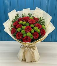 Букет цветов из:  Розы и Хризантемы #REPLACE_PRED# Аше