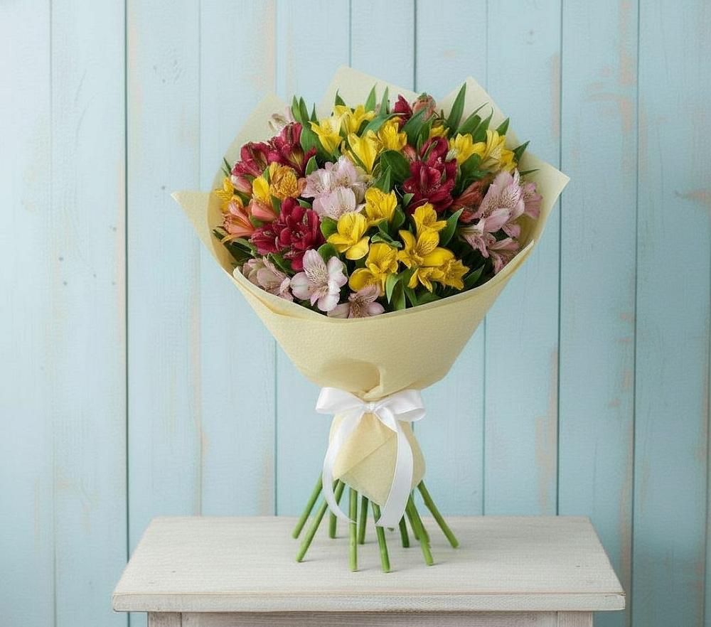 Букет цветов из: Альстромерии в Аше