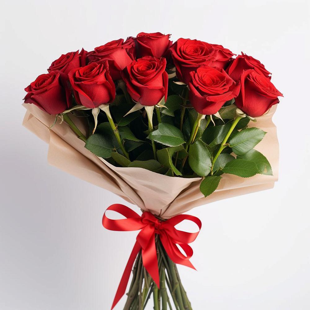 Букет 11 Красных роз Эдлесс Лав в Аше